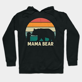 Mama Bear Retro Sunset Hoodie